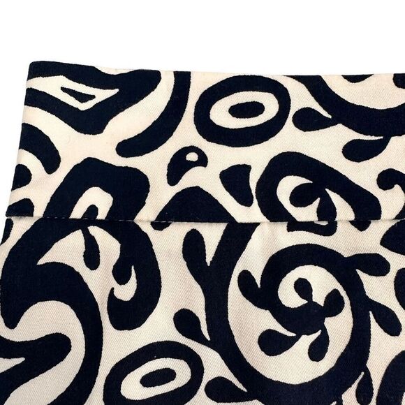 Ann Taylor Womens Aline Skirt Size 0 Blue Cream Side Zip Closure - Picture 4 of 6